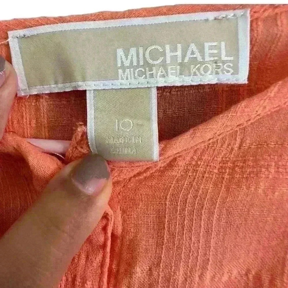 MICHAEL MICHAEL KORS Short-Sleeve Peplum Summer Top - Picture 7 of 9